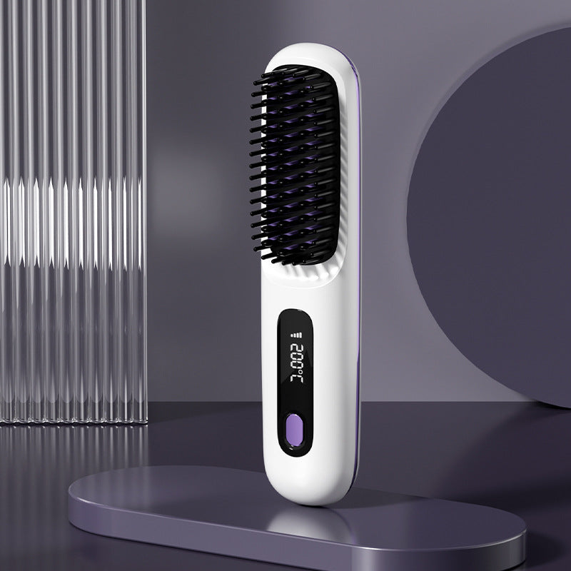Brosse Lissante Sans Fil 2-en-1 Rechargeable