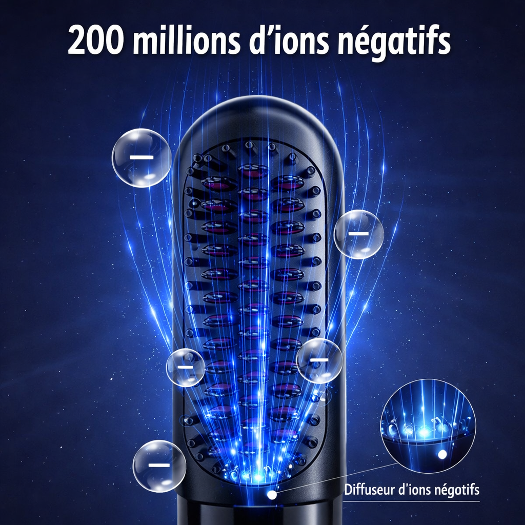 Brosse Lissante Sans Fil 2-en-1 Rechargeable