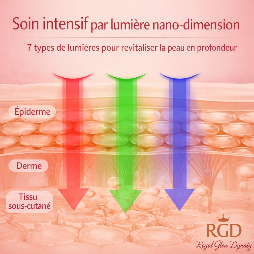 Masque LED Visage Multicolore – Appareil de Beauté Photon Rechargeable